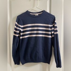 Janie & Jack Boys Navy and Pink Sweater